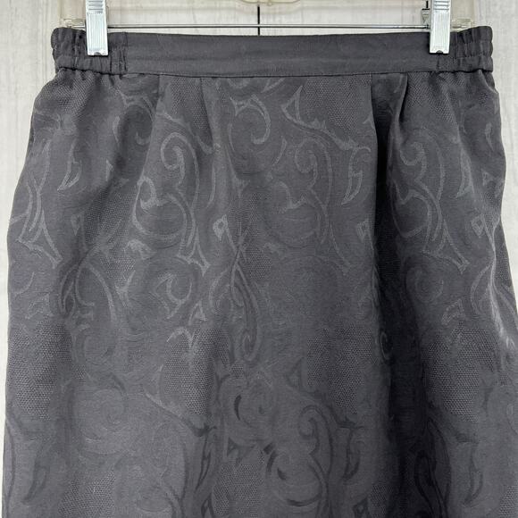 Exec Collection US 10 VINTAGE Y2K Gray Purple Jacquard Blazer Skirt Suit Set - Picture 9 of 13